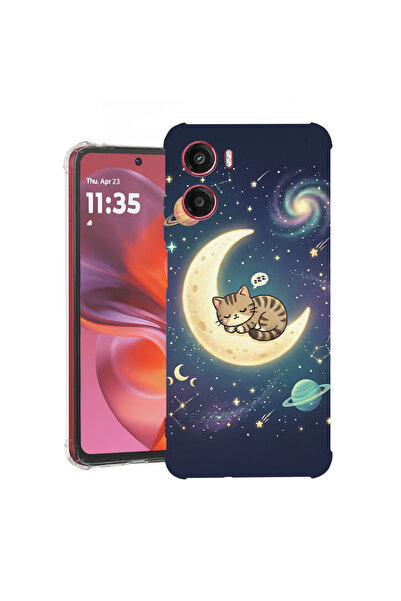 bestcase Husă Antișoc pentru Motorola Moto G05 / Moto E15, Pisică adormită pe...
