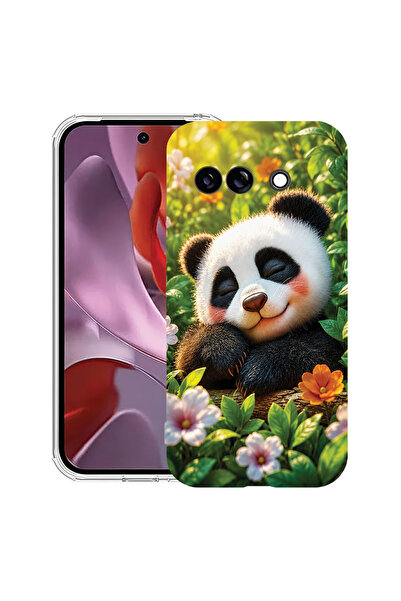 bestcase Husă Antișoc pentru Google Pixel 10a, Panda în Flori, 3128359 AS 2155