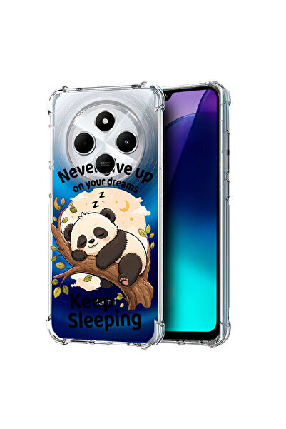 bestcase Противоударен калъф за Xiaomi Redmi 14C, Панда  "Никога не се предав...