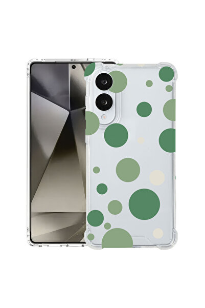 bestcase Husă Anti Shock Case For Samsung Galaxy S25 Edge, Green Polka Dots, ...