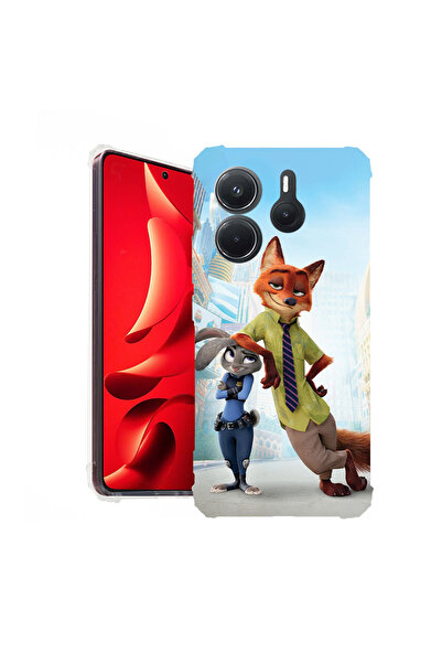 bestcase Husă Antișoc pentru Xiaomi Redmi Note 14 4G, Lup și iepure, 1938408 ...