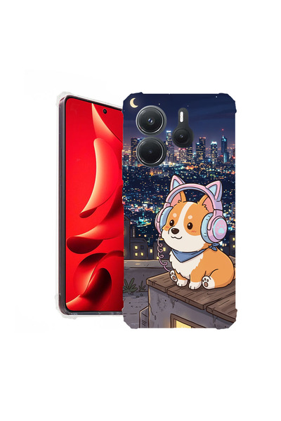 bestcase Husă Antișoc pentru Xiaomi Redmi Note 14 4G, Câine - Viața în Orașul...