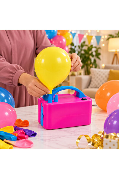 Generic Brand Balloon Inflator Pump Machine Electric Balloon Pump with Carrying Case and 3 Nozzles
