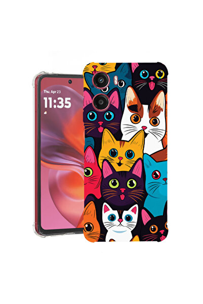 bestcase Husă Anti Shock Case For Motorola Moto G05 / Moto E15, Cats everywhe...