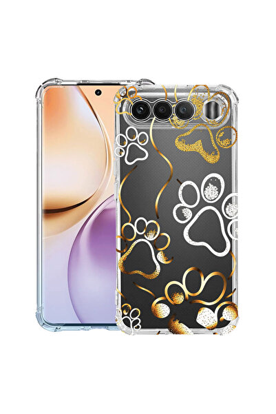 bestcase Αντικραδασμική Θήκη για Realme 16, Αποτυπώματα πατούσας γάτας, 31567...