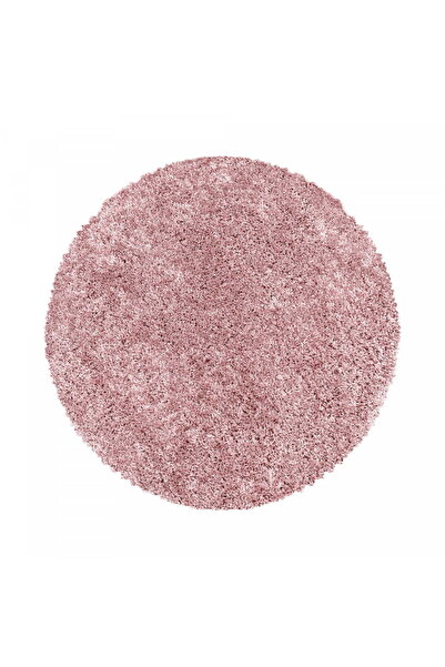 AYYILDIZ Covor Shaggy Rotund, Sydney, Roz, Polipropilena, Oeko Tex, Grosime 3...