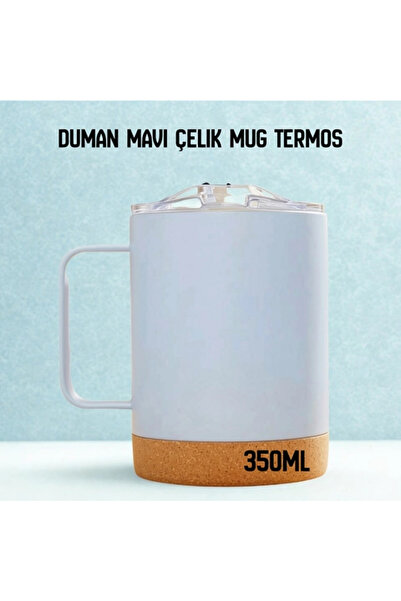 Uygunayakala Uyguna-Yakala 350ml Duman Mavi Çelik Mug Termos-ERM.163