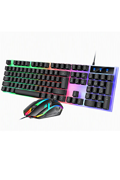 MAXGO 3111 Bajeal Oyuncu Rgb Işıklı Kablolu Q Klavye Ve Mouse Seti Gaming Tür...