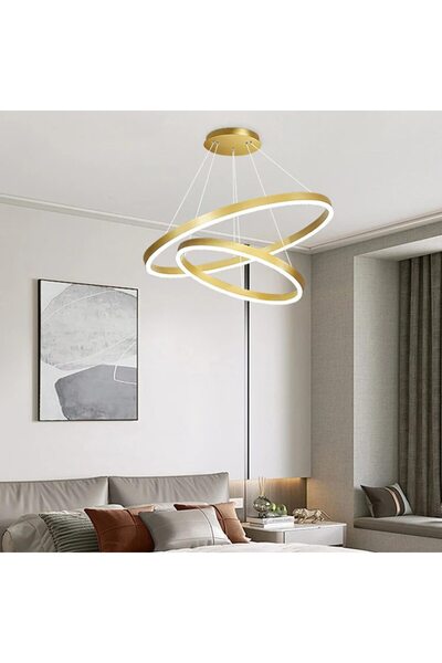 Alessandro DESIGN Lustră suspendată LED CHRISTINE cu telecomandă, 90W, 2 cerc...