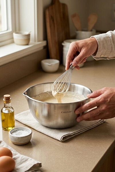Cooker 21 cm 1.5 Liter Steel Mixing Bowl Yk1979