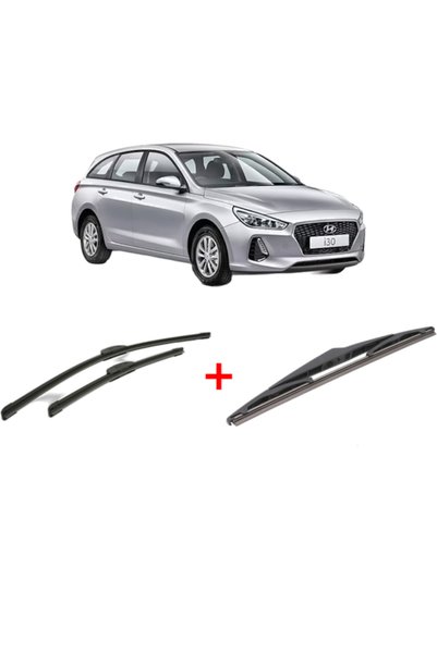Bosch Set of 3 wipers HYUNDAI i30 Kombi Van (PDE) 2017 - 2020, for windshield...