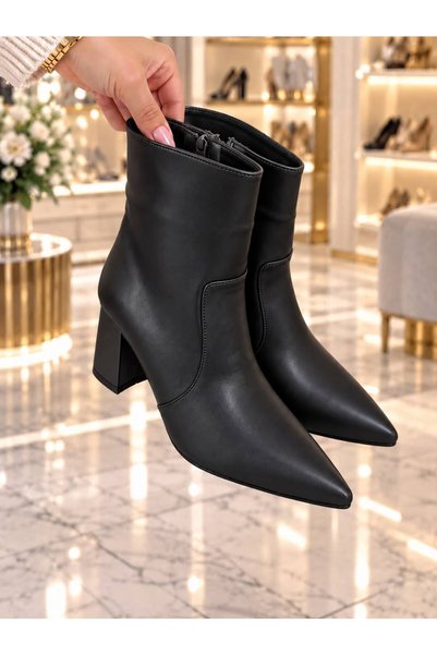 Cohy Thick-Heeled Zippered Boots