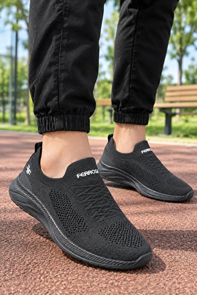AZE STEP Unisex Ferrossa Siyah Hafif Günlük Yürüyüş Ve Spor Ayakkabısı Sneake...