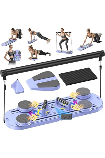 Generic Pilates Board, Foldable Pilates Reformer Equipment with Timer, 7-in-1...