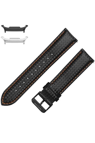 VD VERY DREAM Leather strap compatible with Samsung Galaxy Watch9 44mm, Black...