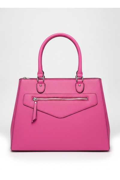 MILANO COLLECTION Geanta Dama Tote Piele Ecologica, Buzunar Frontal cu Fermoa...