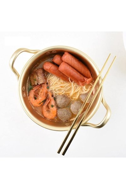 MNDEAN Korean Ramen Noodles Pot Breakfast Cooking Soup Golden Noodle Aluminum...