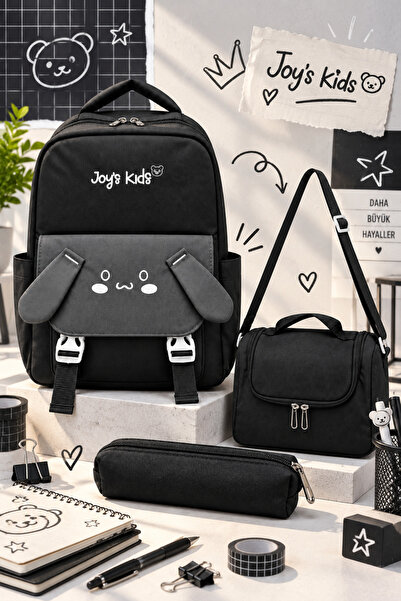 CAKARD Joy’s Kids Unisex 3’lü Okul Çanta Seti – Sırt Çantası, Beslenme Çantas...