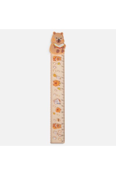 OEM Riglă decorativă cu model Capibara din cauciuc, 15cm