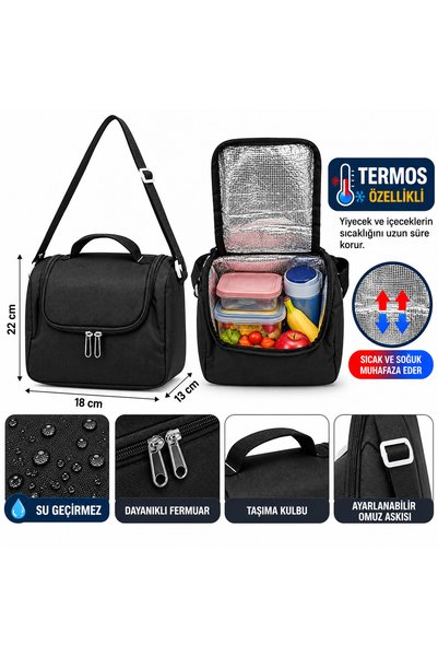 CAKARD Joy’s Kids Unisex 3’lü Okul Çanta Seti – Sırt Çantası, Beslenme Çantası ve Kalemlik – Siyah