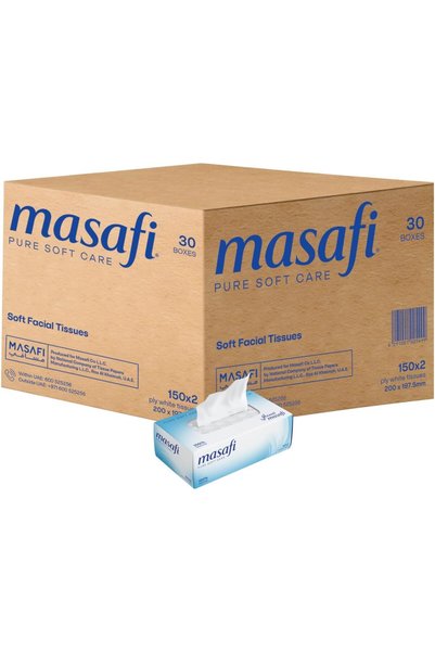 MASAFI Facial Tissue - 30 Boxes (150 sheets x 2PLY per box)
