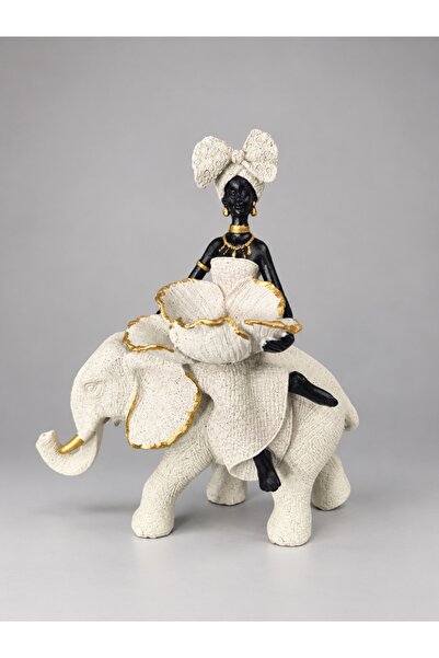 Dumco Statuetă Africană cu Suport DM-LY252204/WHITE