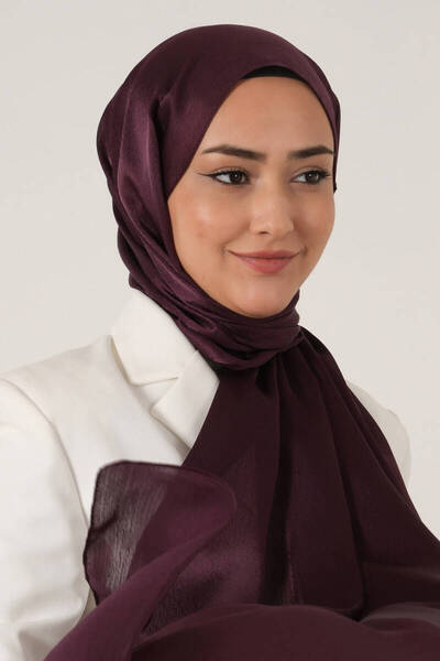 ABİYE JANJAN ŞAL KOYU MÜRDÜM