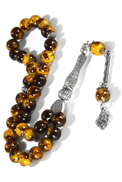 Öyküm accesory 10 Pieces Round Model Natural Stone Glass Prayer Beads Set, Gift Prayer Beads, Wholesale Prayer Beads, Men's Prayer Beads