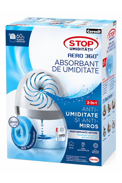 Henkel Absorbant de umiditate Ceresit Aero 360, 450 g, Alb