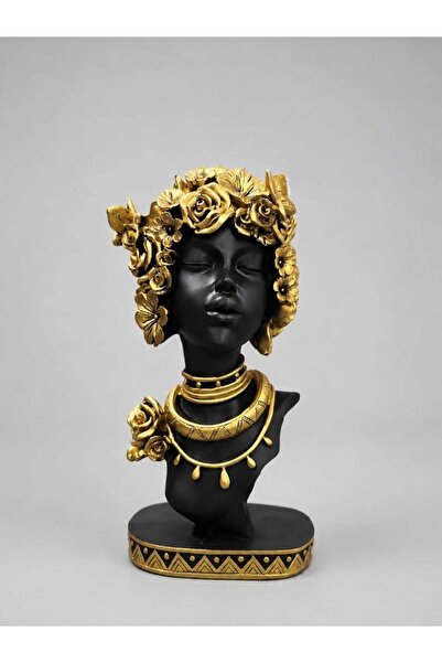 Dumco African Statuette with Floral Details DM-KJ180H