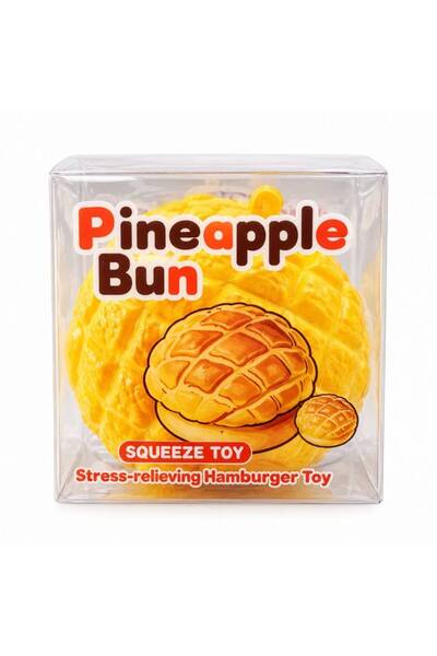 Generic Brand Jucărie Squishy Crunchy, model chiflă Pineapple Bun, 7cm, Antis...