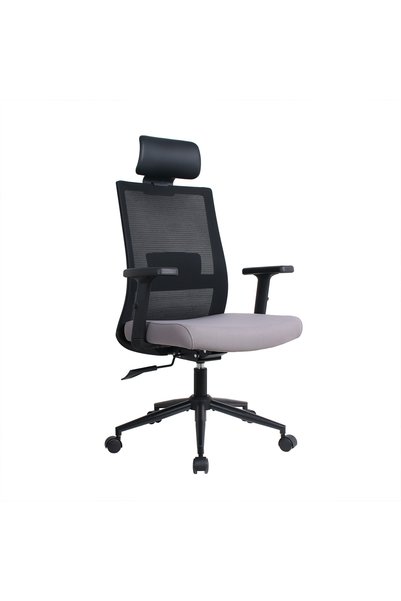 Adore Mobilya Vera Flex Multi Fonksiyon Çalışma Koltuğu - Siyah/Gri 63x117-12...