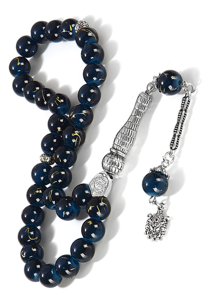 Öyküm accesory 10 Pieces Round Model Natural Stone Glass Prayer Beads Set, Gift Prayer Beads, Wholesale Prayer Beads, Men's Prayer Beads