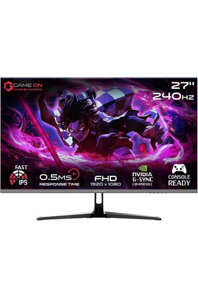 GAMEON شاشة ألعاب IPS مقاس 27 بوصة – دقة FHD 1080p، 240 هرتز، زمن استجابة 0.5...