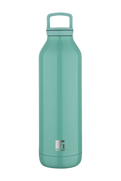 Bergner Walking Daisy Droplet Vacuum Flask 525ml, SS Hot Cold - Green