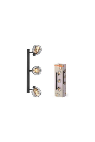 Osram Firefly Üçlü Ray LED Spot 3x2.8W 750 Lümen 2700K E14 Dim Edilebilir Siyah