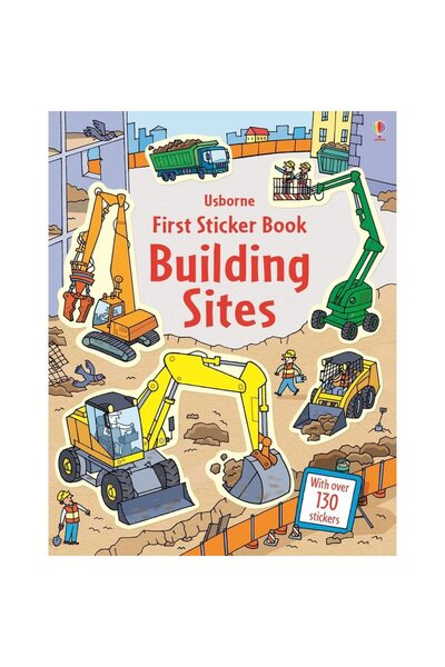 Usborne Primele site-uri de construcție cu autocolante - Carte (3+)
