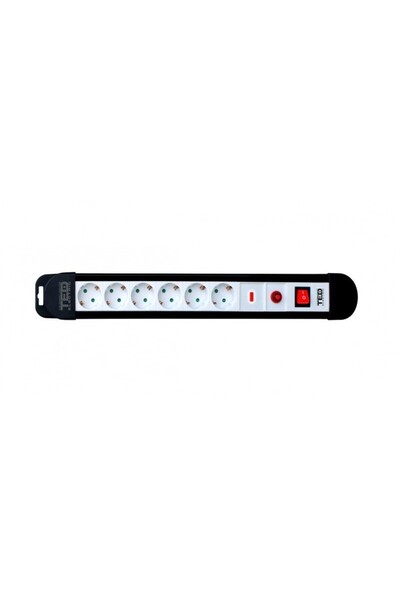 Brand. Prelungitor electric TED cu 6 prize, cu întrerupător, 1,5 m, 3500W, 16A
