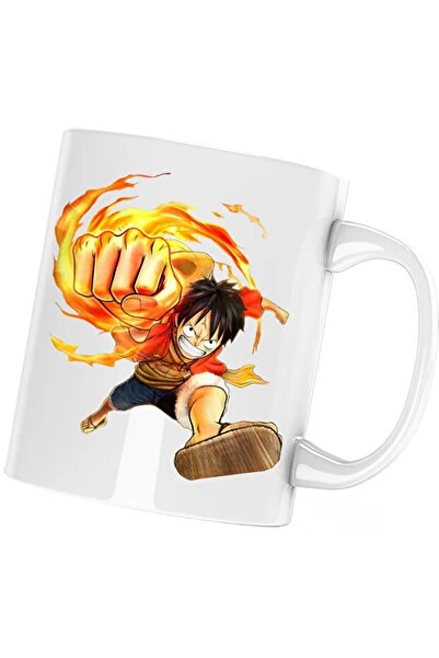 INOVATIX Cana Palarie Paie One Piece Straw Hat Luffy Pirat, alba, 330 ml