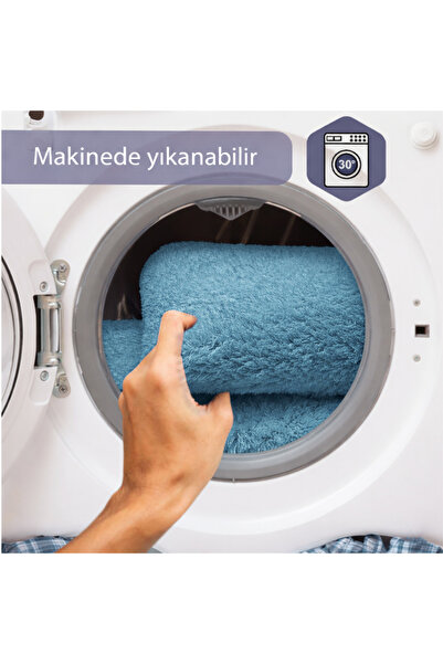 Bestekar Lunasoft Blue Non-Slip Base Machine Washable 70X120 50X60 Soft Surface Bath Mat