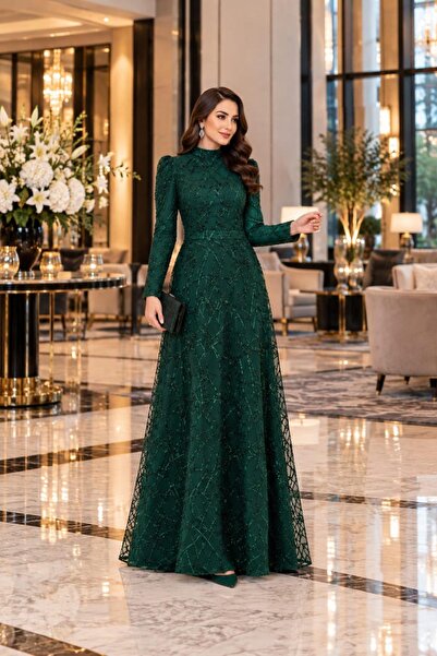 SUBU TASARIM Asian Hijab Evening Dress Tbsanr46
