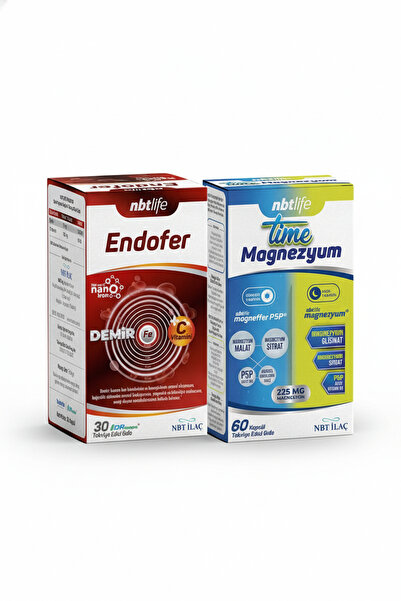 NBT Life Endofer 30 Capsules and Time Magnesium 60 Capsules Set of 2