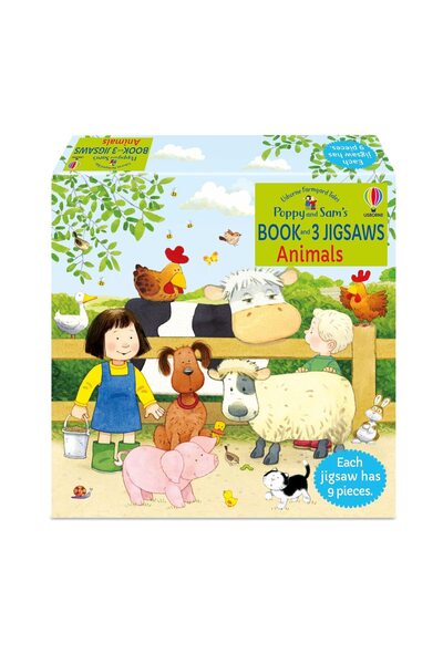 Usborne Publishing Cartea lui Poppy și Sam și cele 3 puzzle-uri: Animale