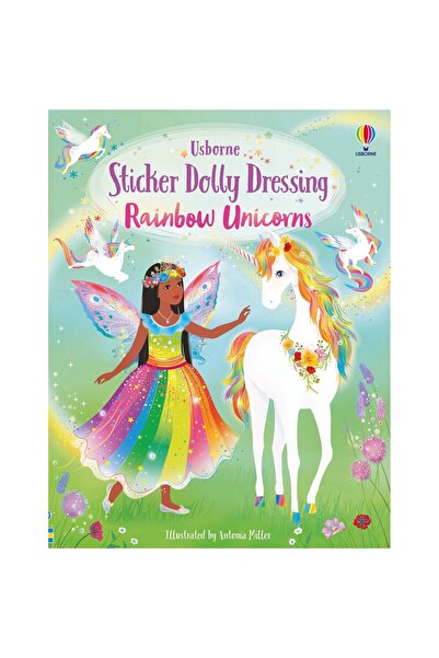 Usborne Детска книга, Usborne, Стикери за обличане на кукли: Дъгови еднорози,...