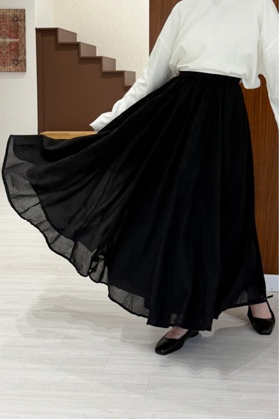 fayaboutique.com Siyah Kloş Melo Etek