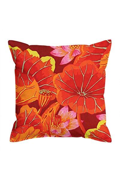 Oxygen lampshade Μαξιλαροθηκη διακοσμητικη giant red flowers διαστασεις 45*45...