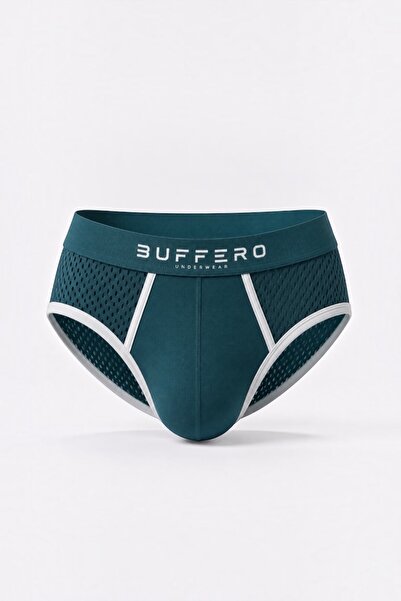 Slip-Air Flex File Detaylı Slip-Brief Külot Petrol Mavisi