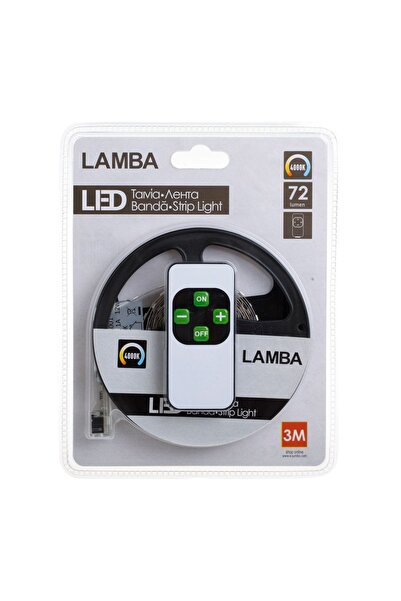 OEM Banda Strip Light Autocolantă cu Lumina Albă si Telecomanda 12V - 3m