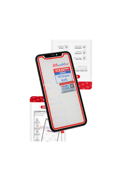 Tradebit MUSTTBY Lentilă de sticlă pentru ecran cu OCA pentru Apple iPhone XS...