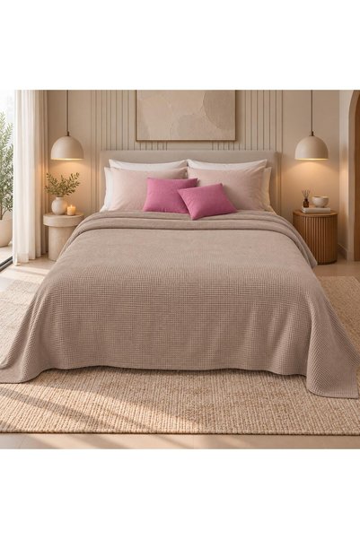 Baveno 100% bumbac 150X200 cm model vafe, lenjerie de pat și husă de canapea